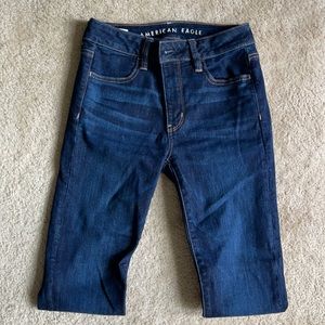 American Eagle blue jeggins